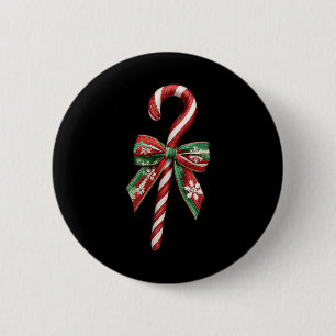 Candy Cane Bow Weihnachts Peppermint Weihnachtskup Button
