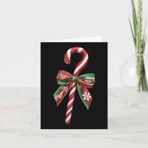 Candy Cane Bow Weihnachts Peppermint Weihnachtskup Karte