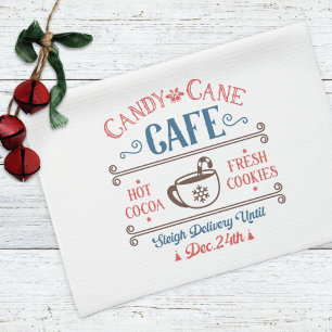 Candy Cane Cafe Holiday Weihnachten Geschirrtuch