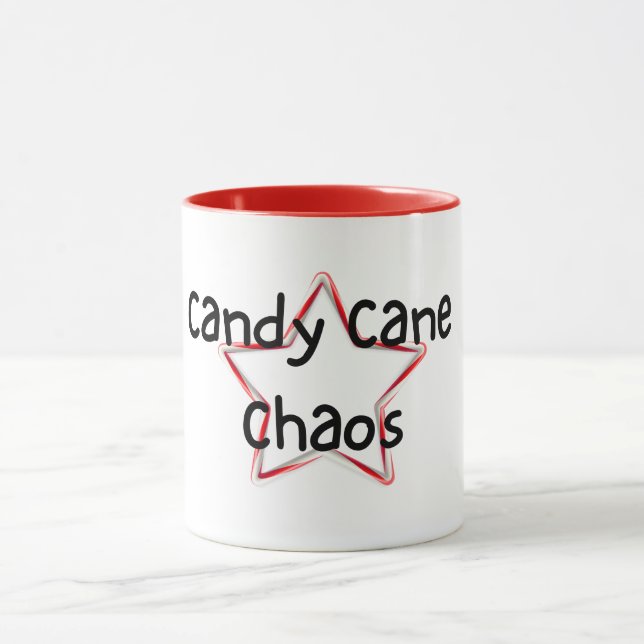 Candy Cane Chaos Christmas Mug Tasse (Zentrum)