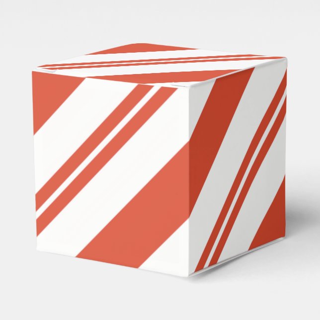 Candy Cane Chorus-Big Stripe Diagonal Geschenkschachtel (Vorderseite)