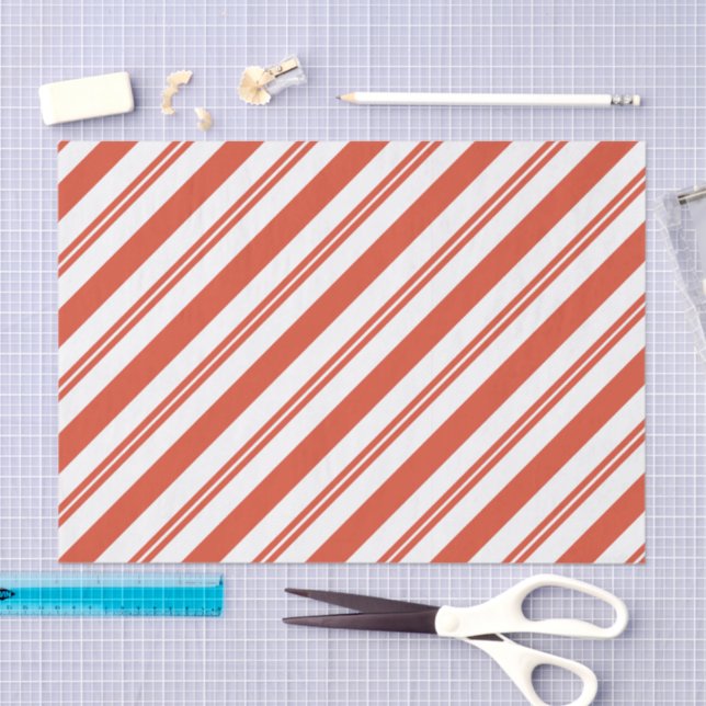Candy Cane Chorus-Big Stripe Diagonal Seidenpapier (Handwerk)