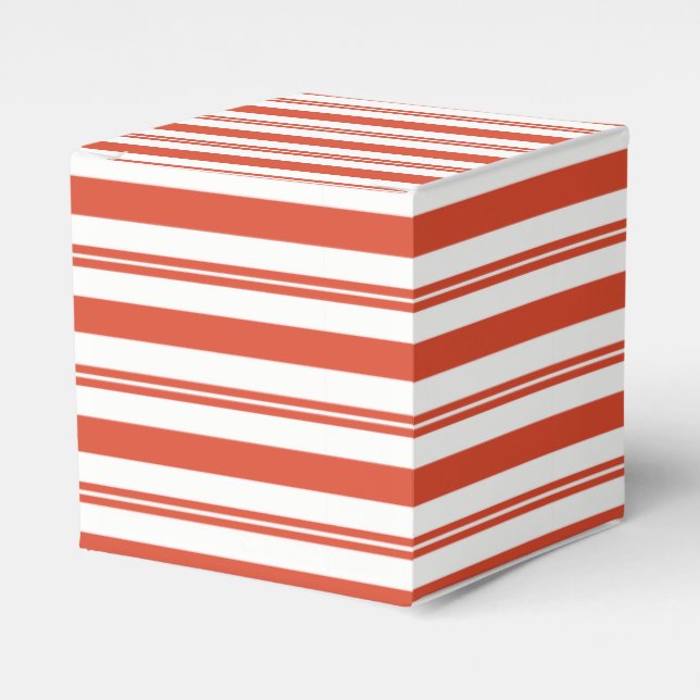 Candy Cane Chorus-Big Stripe Horizonal Gift Box Geschenkschachtel (Vorderseite)