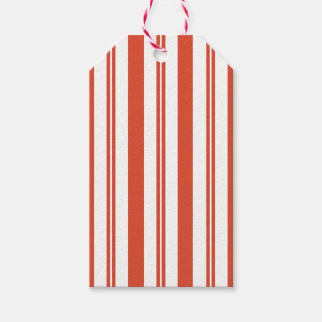 Candy Cane Chorus-Großer Streifen Geschenkanhänger (Vorderseite)