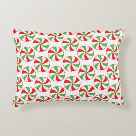 Candy Cane Christmas Candy Printed Throw Pillow Dekokissen