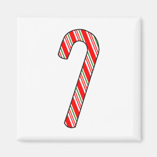 Candy Cane Christmas Drawing Magnet