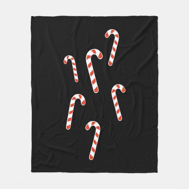 Candy Cane Christmas Fleecedecke (Vorderseite)