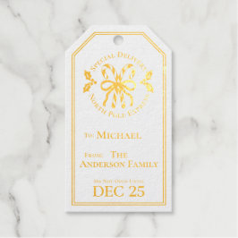 Candy Cane Christmas Foil Gift Tag Geschenkanhänger