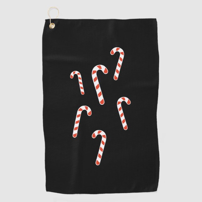 Candy Cane Christmas Golfhandtuch (Vorderseite)