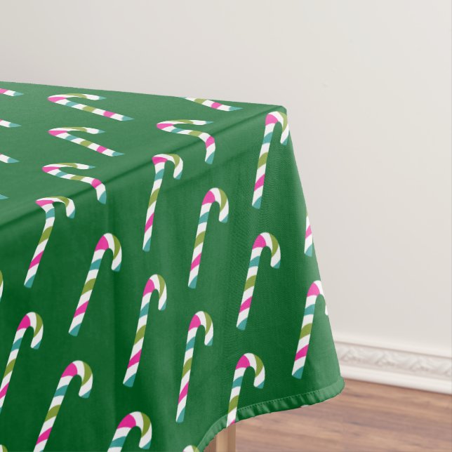 Candy Cane Christmas Green Tischdecke (Beispiel)
