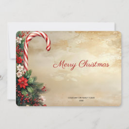 Candy Cane Christmas Holiday Card Feiertagskarte