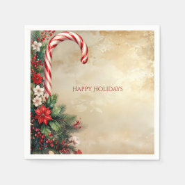 Candy Cane Christmas Holiday Napkin Serviette