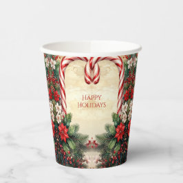 Candy Cane Christmas Holiday Paper Cups Pappbecher