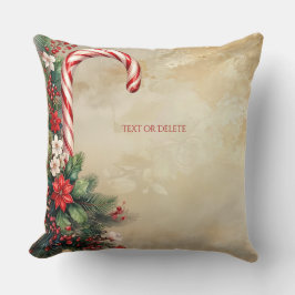 Candy Cane Christmas Holiday Throw Pillow Kissen