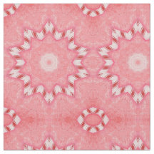 Candy Cane Christmas Kaleidoscope Pattern Fabric
