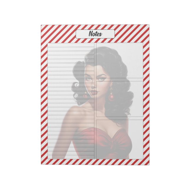 Candy Cane Christmas Notizblock (Rotiert)