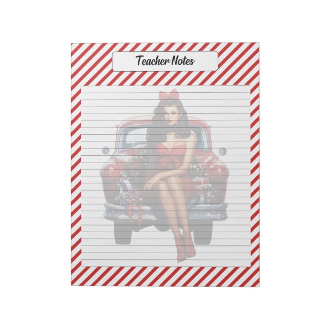 Candy Cane Christmas Notizblock (Rotiert)