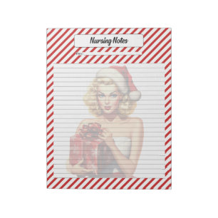 Candy Cane Christmas Notizblock