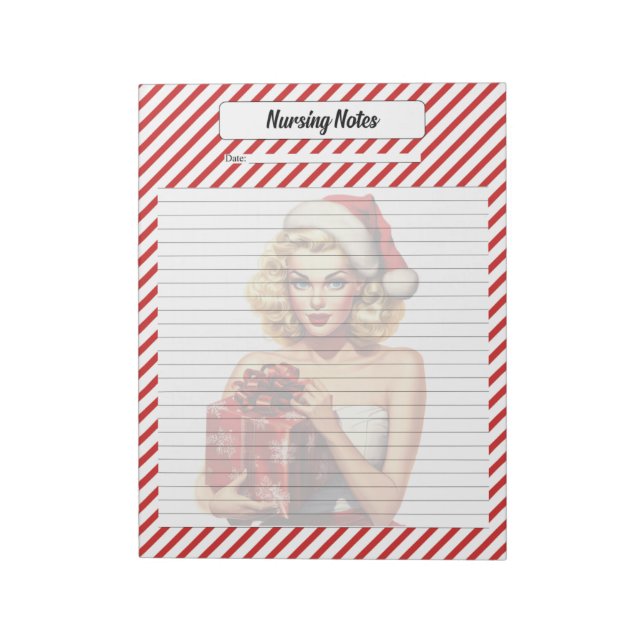Candy Cane Christmas Notizblock (Rotiert)