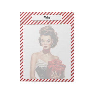 Candy Cane Christmas Notizblock