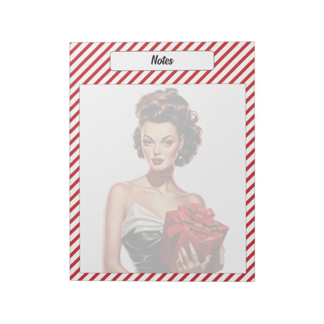 Candy Cane Christmas Notizblock (Rotiert)