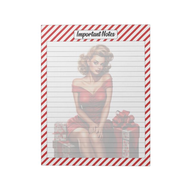 Candy Cane Christmas Notizblock (Rotiert)
