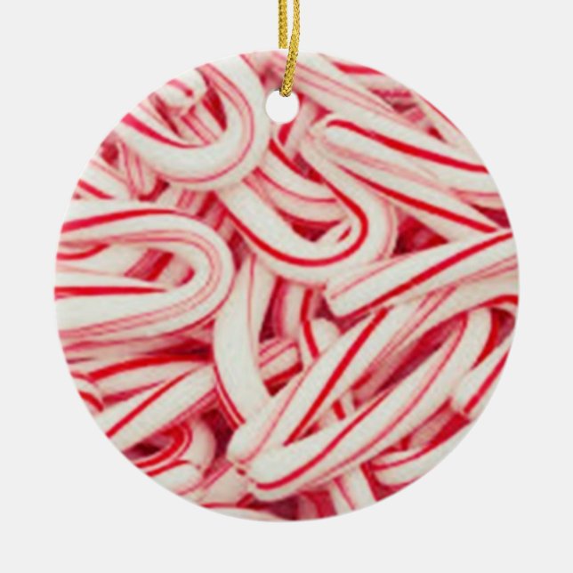 ***CANDY CANE*** CHRISTMAS ORNANAMENT KERAMIK ORNAMENT (Vorne)