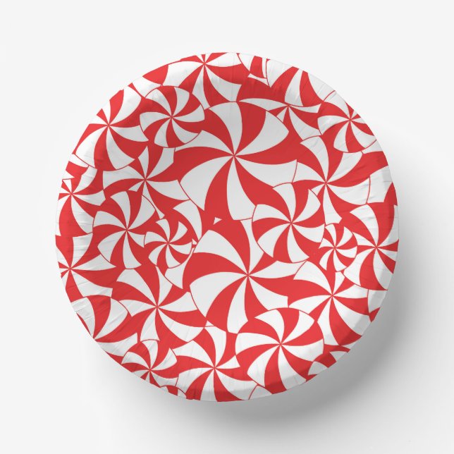 Candy Cane Christmas Party Paper Plates Pappteller (Vorderseite)