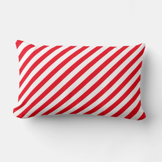 Candy Cane Christmas Print Throw Pillow Lendenkissen (Vorderseite)