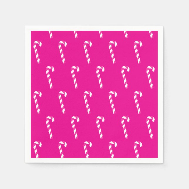 Candy Cane Christmas Red Serviette (Vorderseite)