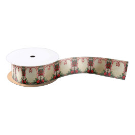 Candy Cane Christmas Satin Ribbon Satinband