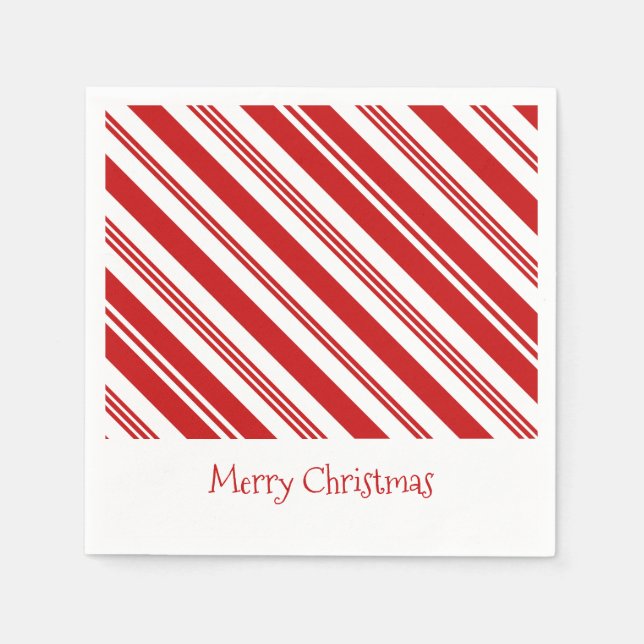 Candy Cane Christmas Serviette (Vorderseite)
