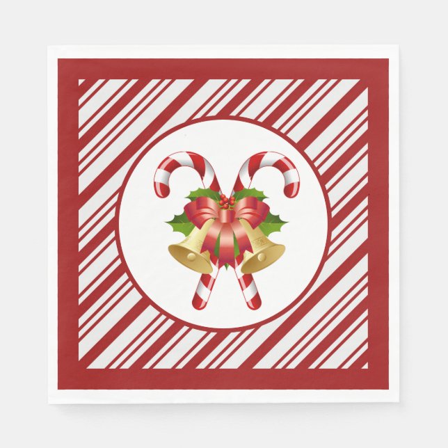 Candy Cane Christmas  Serviette (Vorderseite)