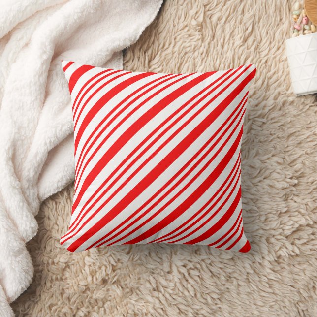 Candy Cane Christmas Stripe Muster Kissen (Decke)