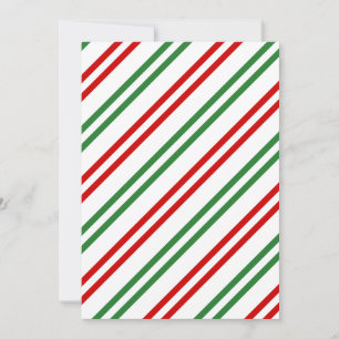 Candy Cane Christmas Stripes Red Green Einladung