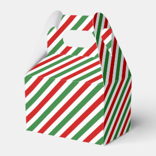 Candy Cane Christmas Stripes Red Green Geschenkschachtel