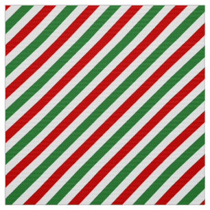Candy Cane Christmas Stripes Red Green Stoff
