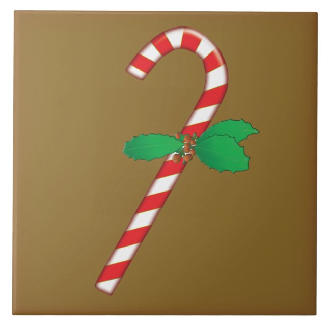 Candy Cane Christmas Tile Fliese (Vorderseite)