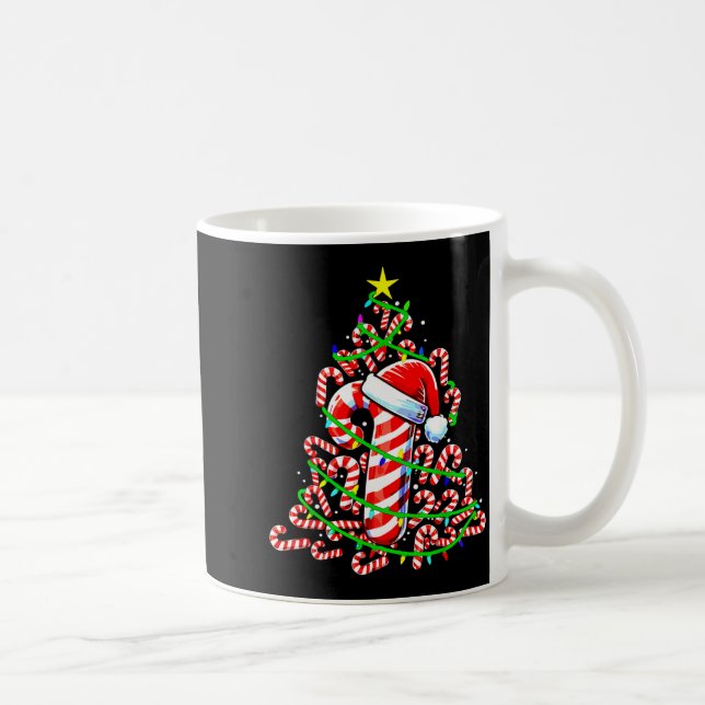 Candy Cane Christmas Tree Lights Santa  Kaffeetasse (Rechts)