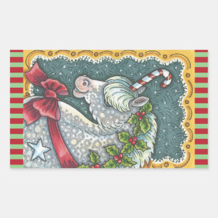CANDY CANE CHRISTMAS UNICORN, PONY STICKERS