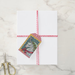 CANDY CANE CHRISTMAS UNICORN, PORSE PONY GIFT TAGS GESCHENKANHÄNGER