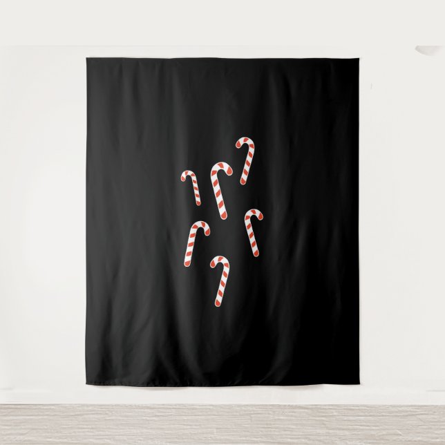 Candy Cane Christmas Wandteppich (Vorderseite)