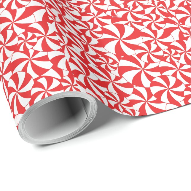 Candy Cane Christmas Wrapping Paper Xmas Wrap Geschenkpapier (Rolleneckpunkt)