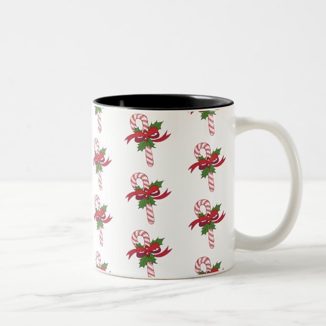 Candy Cane Christmas Zweifarbige Tasse (Rechts)