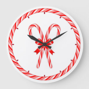 Candy Cane Clock Große Wanduhr
