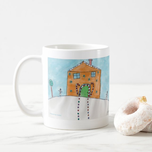 Candy Cane Cottage - KidsArt for CHOC Kaffeetasse (Mit Donut)