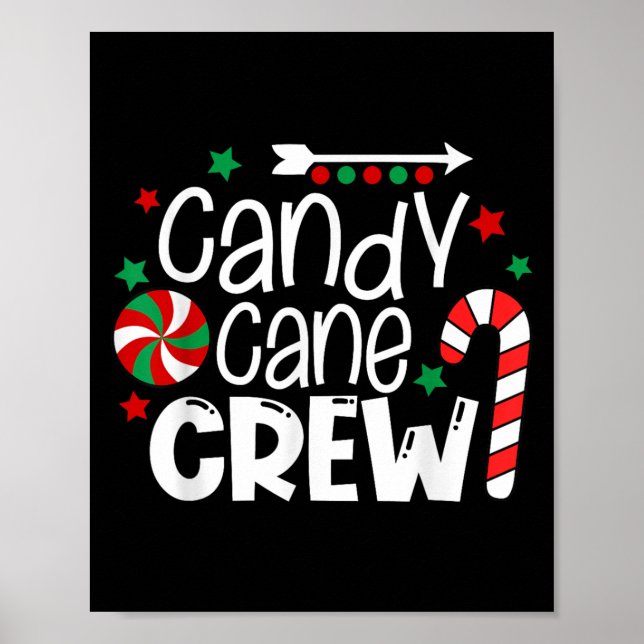 Candy Cane Crew Christmas Xmas Love Candy Boys Gir Poster (Vorne)