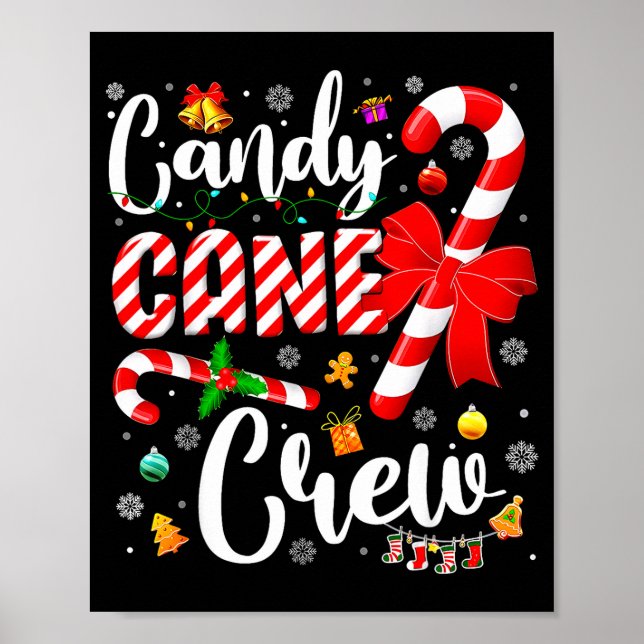 Candy Cane Crew Christmas Xmas Love Candy Boys Gir Poster (Vorne)