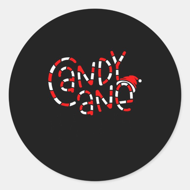 Candy Cane Crew Christmas Xmas Love Candy Boys Gir Runder Aufkleber (Vorderseite)