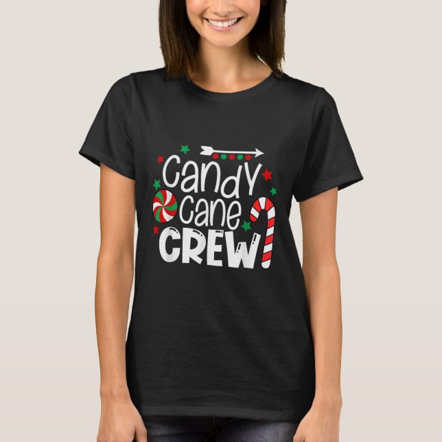 Candy Cane Crew Christmas Xmas Love Candy Boys Gir T-Shirt (Vorderseite)